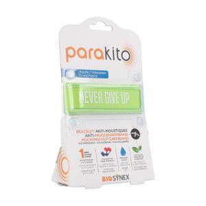 Parakito Bracelet Adulte Vert Never Give Up - Pharmacie Agnès Praden à Alès