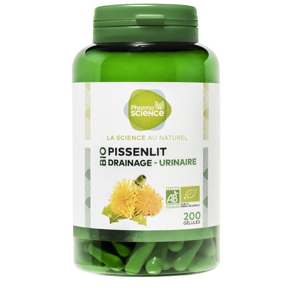 Pharmascience pissenlit bio drainage - urinaire 200 gélules - Pharmacie Agnès Praden à Alès