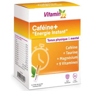 Ineldea Vitamin'22 Caféine+ Energy Instant 14 Sticks - Pharmacie Agnès Praden à Alès