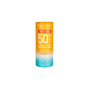 Respectueuse Stick Solaire SPF50 18 g - Pharmacie Agnès Praden à Alès