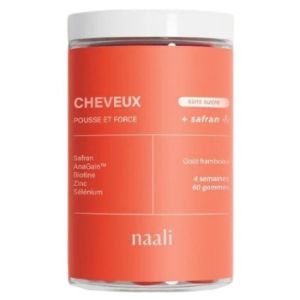 Naali Gummies Cheveux Pousse et Force - 60 Gommes - Pharmacie Agnès Praden à Alès