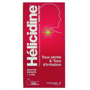 Therabel Hélicidine 10% Sirop Toux Sèche Sans Sucre 250 ml - Pharmacie Agnès Praden à Alès