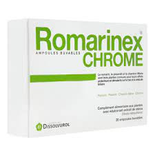 Dissolvurol romarinex chrome aux plantes 20 x 10ml - Pharmacie Agnès Praden à Alès