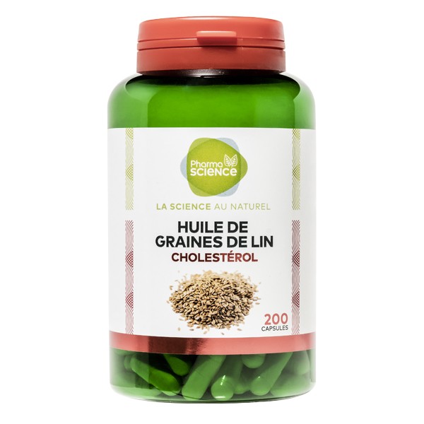 Pharmascience huile de graines de lin 200 capsules  - Pharmacie Agnès Praden à Alès
