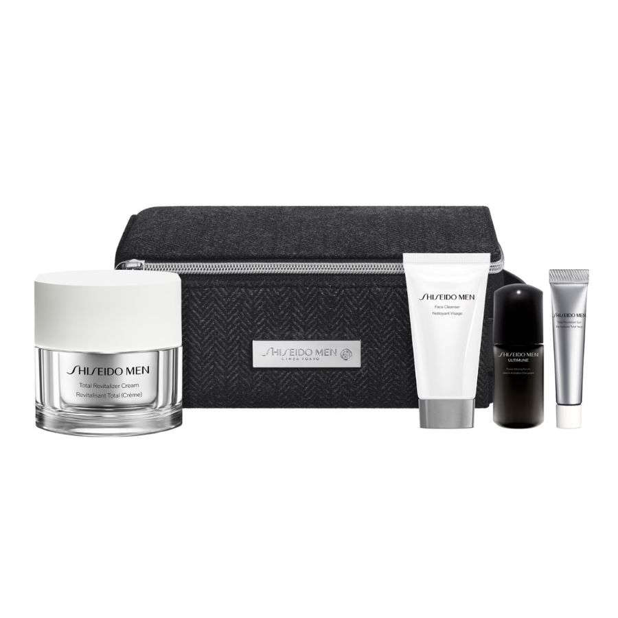 Shiseido Programme Défense Anti-Âge Revitalisant Total Crème 50ml+ Nettoyant visage 30ml+ Sérum activateur énergisant 10ml+ Revitalisant Total Yeux 5ml