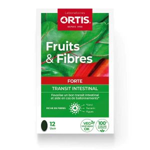 Ortis Fruits & Fibres Forte Transit Intestinal 12 Comprimés - Pharmacie Agnès Praden à Alès