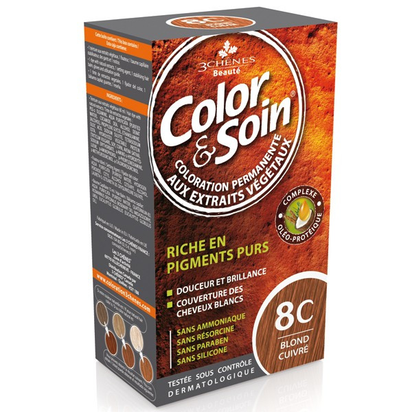 Les 3 Chênes Color & Soin 8C Blond Cuivré 135ml - Pharmacie Agnès Praden à Alès