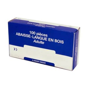 Cooper Abaisse-Langue Bois Naturel Adulte - A Usage Unique - Boîte/100 - Pharmacie Agnès Praden à Alès