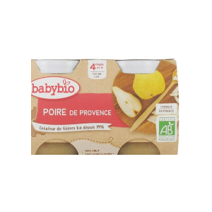 Babybio Poire 4 Mois et + Bio 2 Pots de 130 g - Pharmacie Agnès Praden à Alès