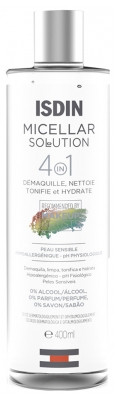 Isdin Solution Micellaire 4 en 1 400 ml - Pharmacie Agnès Praden à Alès