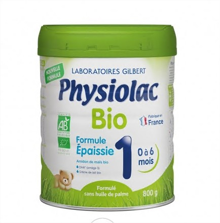 Physiolac Bio 1er âge 0 - 6 mois formule épaissie 800g - Pharmacie Agnès Praden à Alès