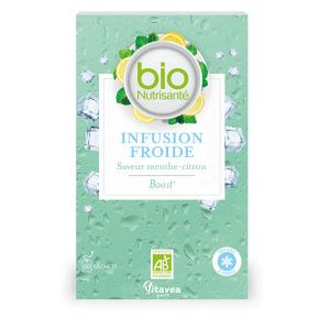 Vitavea Santé BioNutrisanté Infusion Froide Saveur Menthe Citron Boost 20 sachets - Pharmacie Agnès Praden à Alès