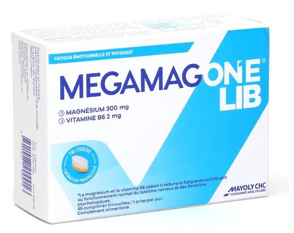Megamag One Lib 45 comprimés - Pharmacie Agnès Praden à Alès