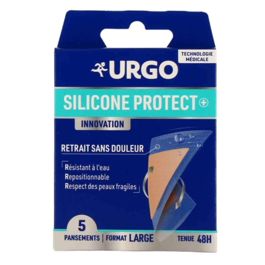 Urgo Silicone Protect + Large x 8 pansements - Pharmacie Agnès Praden à Alès