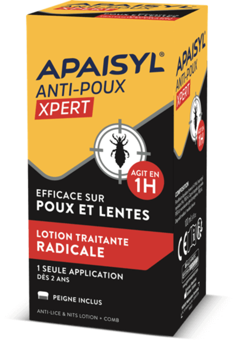 Procter & Gamble Apaisyl Anti poux Xpert lotion traitante poux et lentes 100ml + peigne - Pharmacie Agnès Praden à Alès
