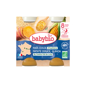 Babybio Petits Pots Maïs Doux, Patate douce & Quinoa Dès 8 mois 2 X 200g - Pharmacie Agnès Praden à Alès