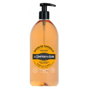 Le Comptoir du Bain Savon de Marseille Vanille Miel 1 Litre - Pharmacie Agnès Praden à Alès