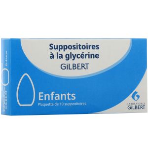 Gilbert Suppositoire Glycérine Enfant 10 Sous Blister - Pharmacie Agnès Praden à Alès