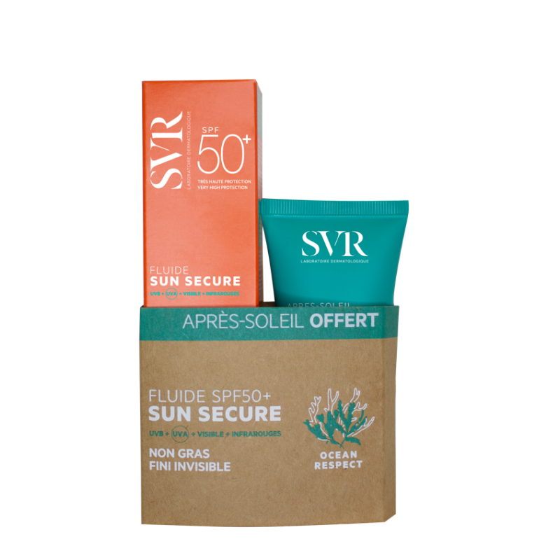 SVR Sun Secure Fluide Spf 50++Lait Après Soleil Offert - Pharmacie Agnès Praden à Alès