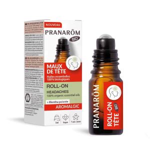 Pranarôm Aromalgic Roll-On Maux de Tête Bio 5ml - Pharmacie Agnès Praden à Alès
