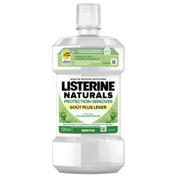 Listerine Naturals Bain de Bouche Protection Gencives 500 ml - Pharmacie Agnès Praden à Alès