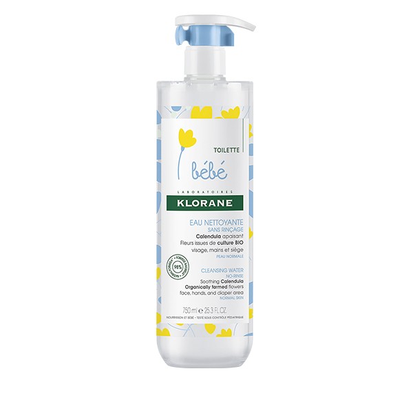 Klorane Bébé eau nettoyante micellaire 750ml - Pharmacie Agnès Praden à Alès