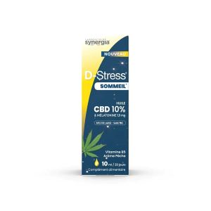Synergia D-Stress Sommeil Huile CBD 10% 10ml - Pharmacie Agnès Praden à Alès