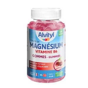 Urgo Alvityl Magnésium Vitamine B6 Cerise 45 Gummies - Pharmacie Agnès Praden à Alès