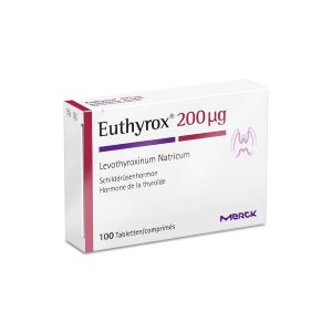 Merck Euthyrox 200µg 100 Comprimés  - Pharmacie Agnès Praden à Alès