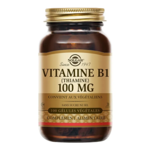 Solgar Vitamine B1 100 mg 100 gélules  - Pharmacie Agnès Praden à Alès