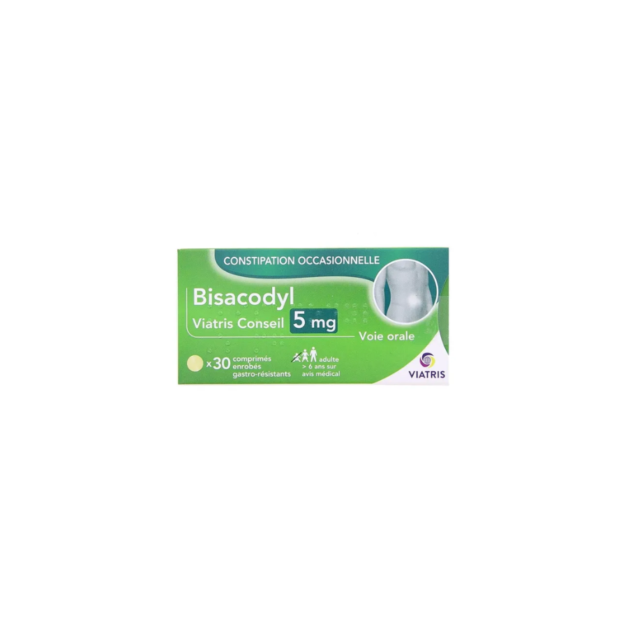 Bisacodyl Viatris 5MG Boite de 30 Comprimés - Pharmacie Agnès Praden à Alès