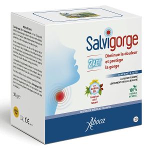 Aboca ORL Salvigorge 2 ACT Douleur Gorge 20 Comprimés - Pharmacie Agnès Praden à Alès