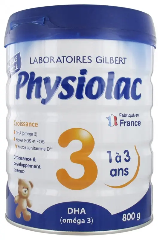 Physiolac Croissance 3 Lait dès 12 mois 800 g - Pharmacie Agnès Praden à Alès