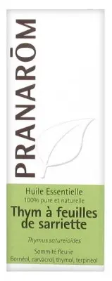 Pranarôm Huile Essentielle Thym à Feuilles de Sarriette 10 ml