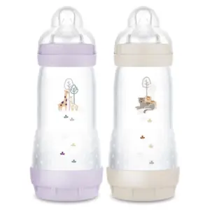 Mam Biberon Easy Start Anti-colique Lilas & Sable 2 x 320 ml 