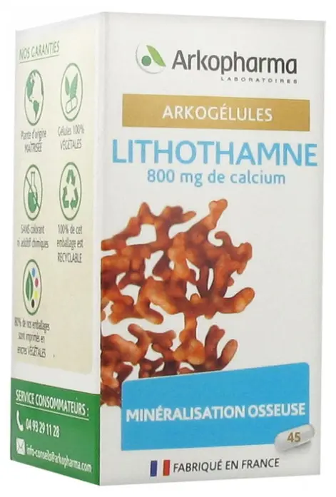 Arkopharma Arkogélules Lithothamne 45 Gélules - Pharmacie Agnès Praden à Alès