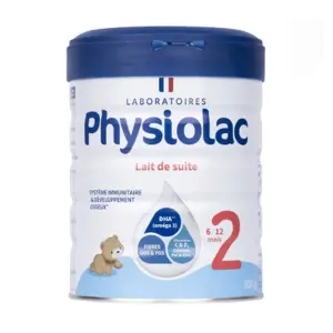 Physiolac 2 Lait 6 -12 mois 800G - Pharmacie Agnès Praden à Alès