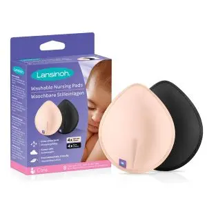 Lansinoh 8 Coussinets d'Allaitement Lavables Couleurs