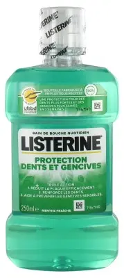 Listerine Bain de Bouche Protection Dents et Gencives Menthe Fraîche 250 ml