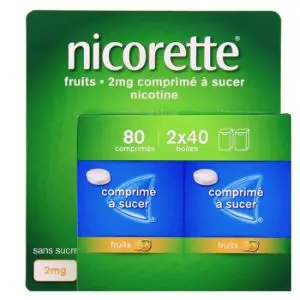 Johnson & Johnson Nicorette 2mg Fruits x80 Comprimés à Sucer