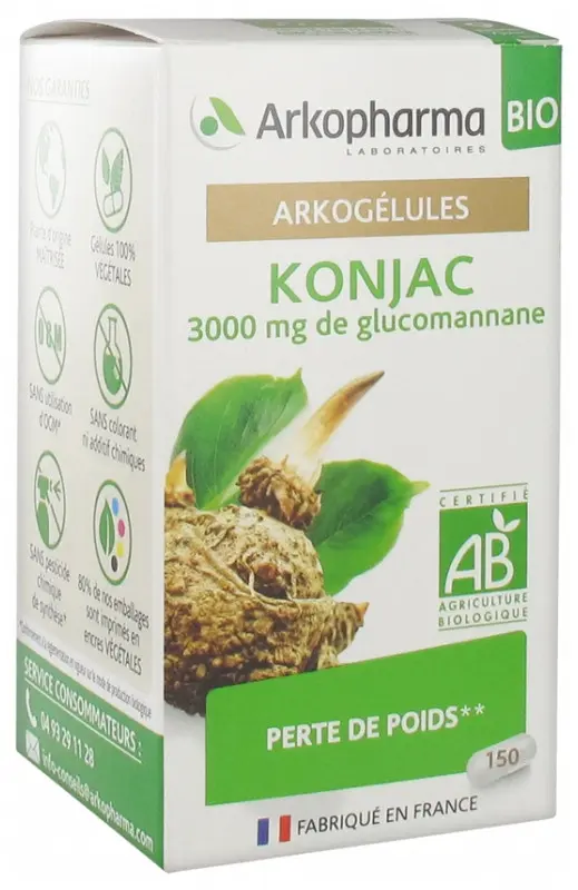 Arkopharma Arkogélules Konjac Bio 150 Gélules - Pharmacie Agnès Praden à Alès