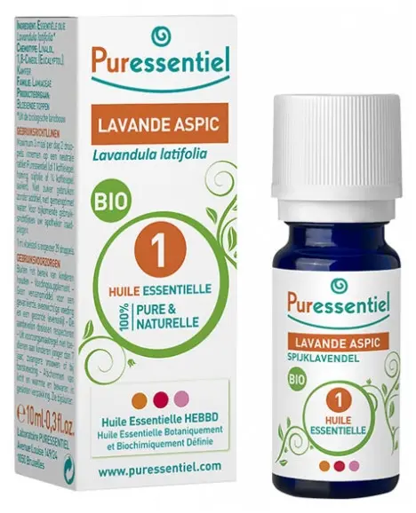 Puressentiel Huile Essentielle Lavande Aspic Bio 10 ml - Pharmacie Agnès Praden à Alès