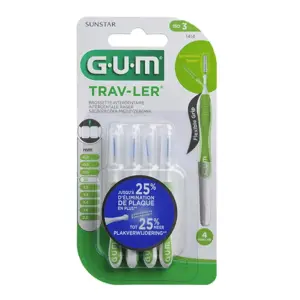 Gum Trav-Ler Brossette Interdentaire Cylindrique 1.1mm 1414
