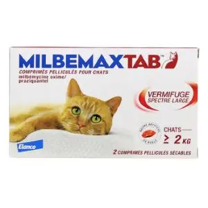 Milbemax Tab Chats 2 Kg et Plus 2 Comprimés