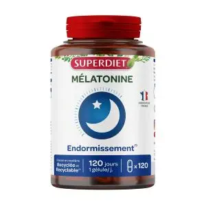 Superdiet Mélatonine 120 Gélules - Pharmacie Agnès Praden à Alès