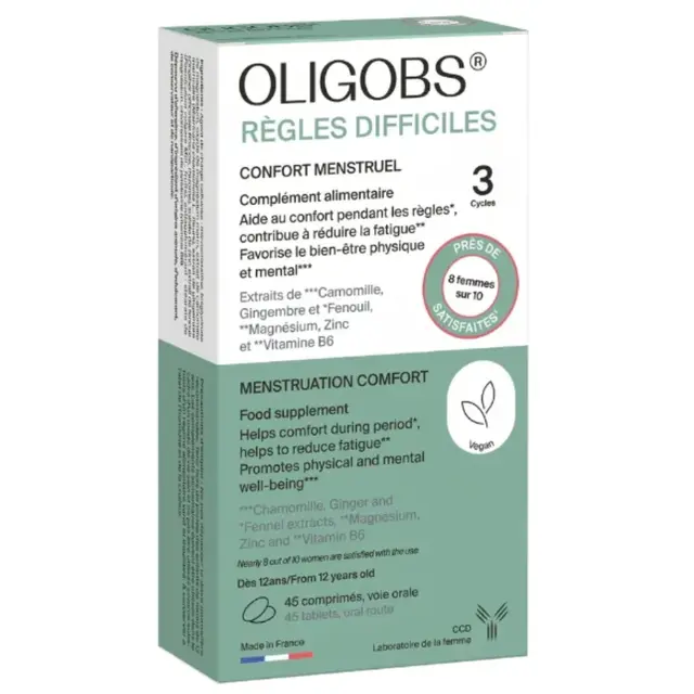 Oligobs Règles Difficiles 3 Cycles 45 comprimés