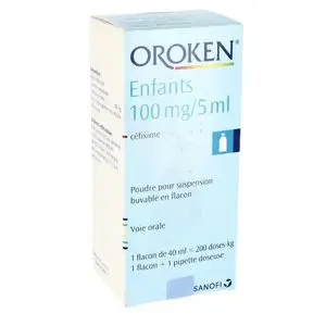 Correvio Oroken Enfants 100mg/5ml Poudre Suspension Buvable Flacon 40 ml