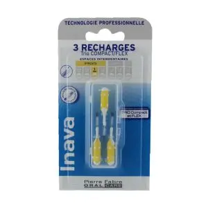 Inava Recharges Brossettes Interdentaires 1mm Jaune x4