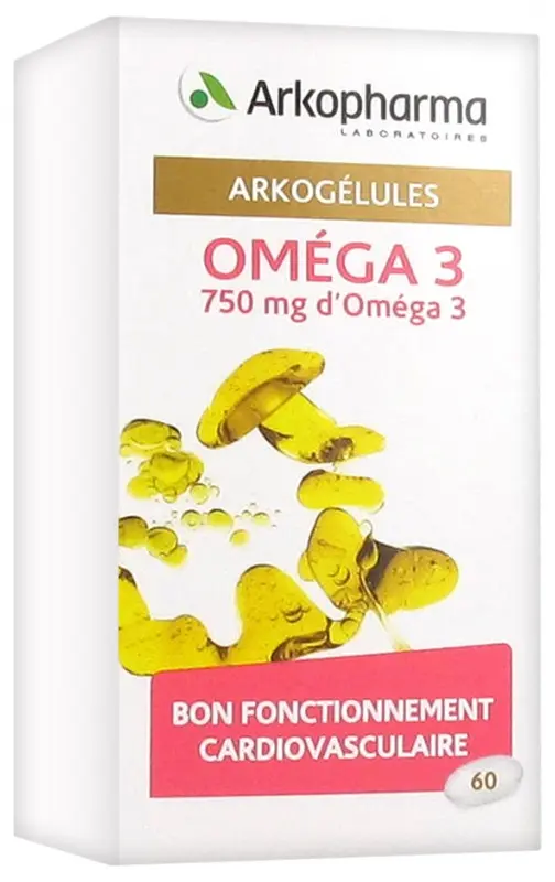 Arkopharma Arkogélules Oméga 3 60 Capsules - Pharmacie Agnès Praden à Alès
