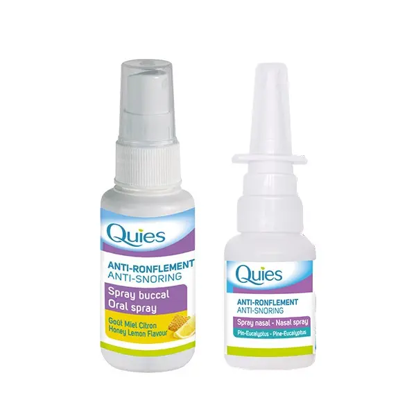 Quies anti-ronflement bi-pack spray buccal et nasal